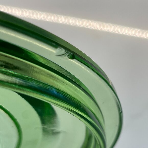 Museum-Quality Uranium Glass Refrigerator Bowl w Star lid, Vtg. Radiance Capsule - Picture 15 of 16